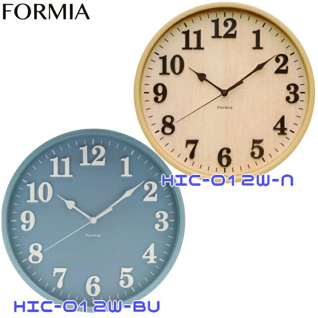 【最大2000円OFFクーポン27日(月)09:59迄】Formia フォルミア インテリア掛時計 HIC-012W-N HIC-012W-BU