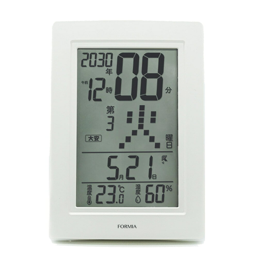 Formia フォルミア 電波デジタル時計 日めくりカレンダー HT-040RC [2]