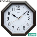 Formia フォルミア 掛時計 連続秒針 八角 HWC-019W-BR