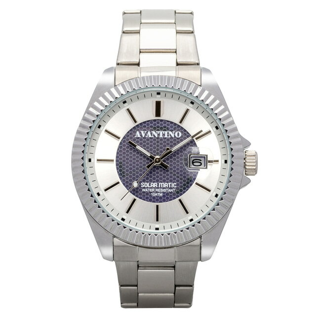 【5%OFFクーポン 11月21日(金)9:59迄】クレファー AVANTINO アバンティーノ 腕時計 アナログ メンズ ソーラー AV-AM402-SVS CREPHA