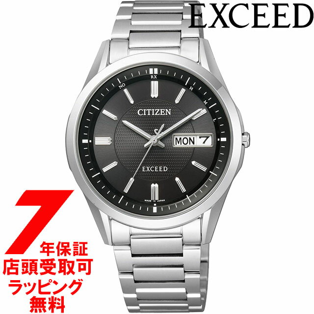 シチズン エクシード 腕時計（メンズ） 【5%OFFクーポン 6/1 0:00～6/2 9:59迄】[シチズン]CITIZEN 腕時計 EXCEED エクシード エコ・ドライブ電波時計 デイデイトモデル AT6030-51E メンズ