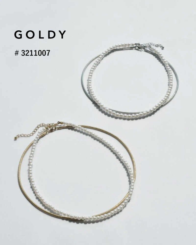 GOLDY/ゴールディ/パール＆メタル チョーカー/アクセサリー/3211007【追跡可能メール便180円】