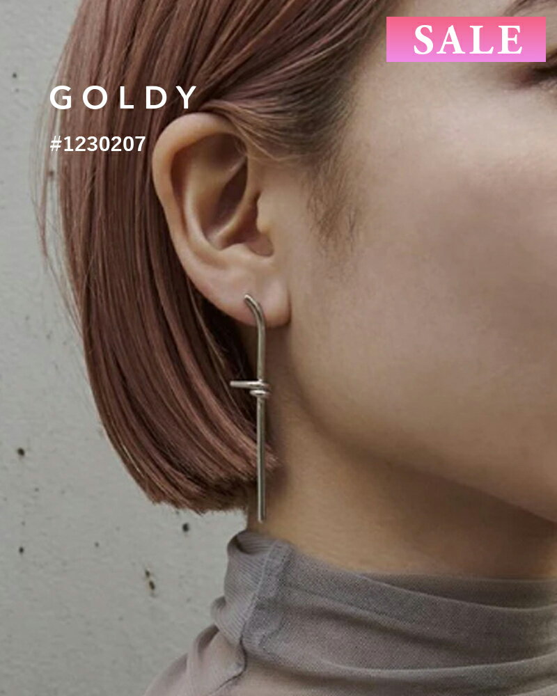 樂天商城 - 【セール】GOLDY ゴールディ 1230207 goldy ストレート ライン ノット ピアス【メール便可】