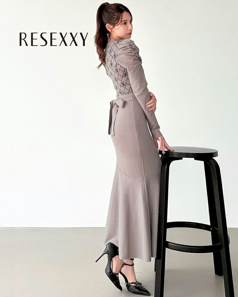 RESEXXY リゼクシー チェックジャガードマーメイドニットワンピース 152610345401
