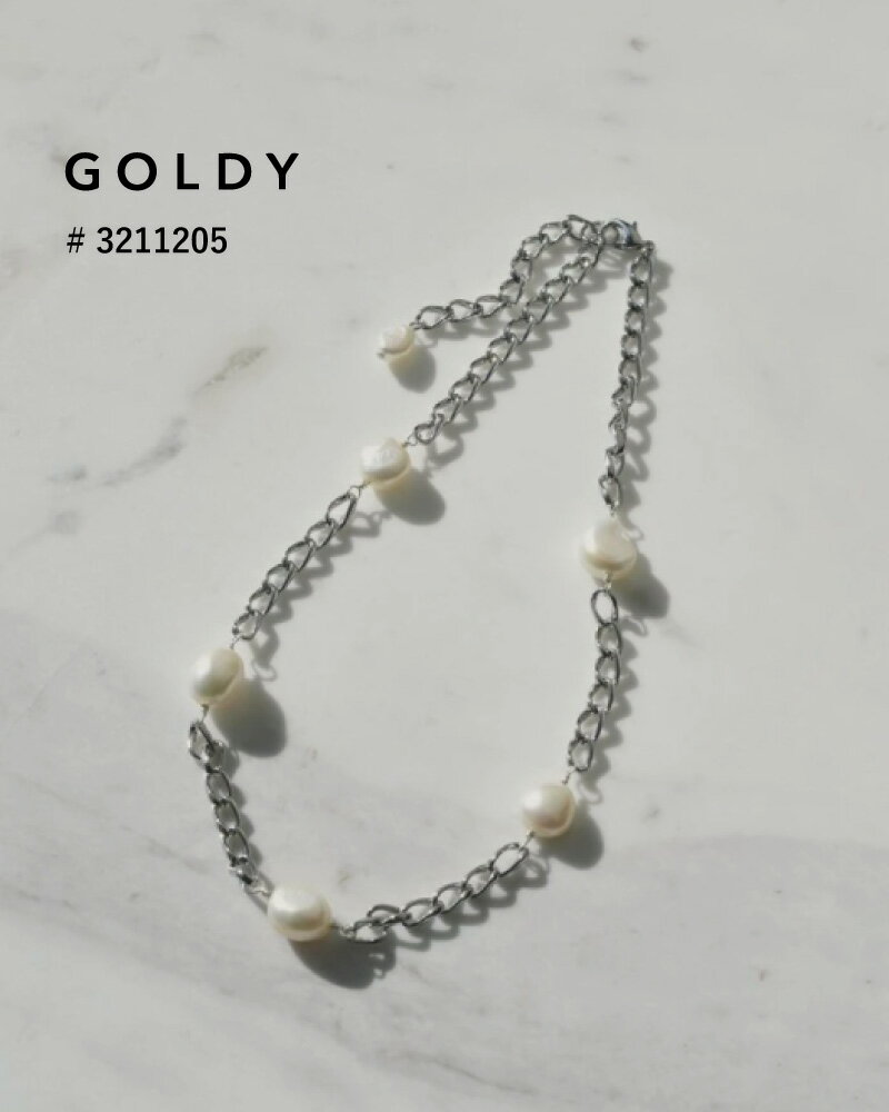 ウォーターパールドットラインネックレス/GOLDY/ゴールディ/3211205【追跡可能メール便200円】