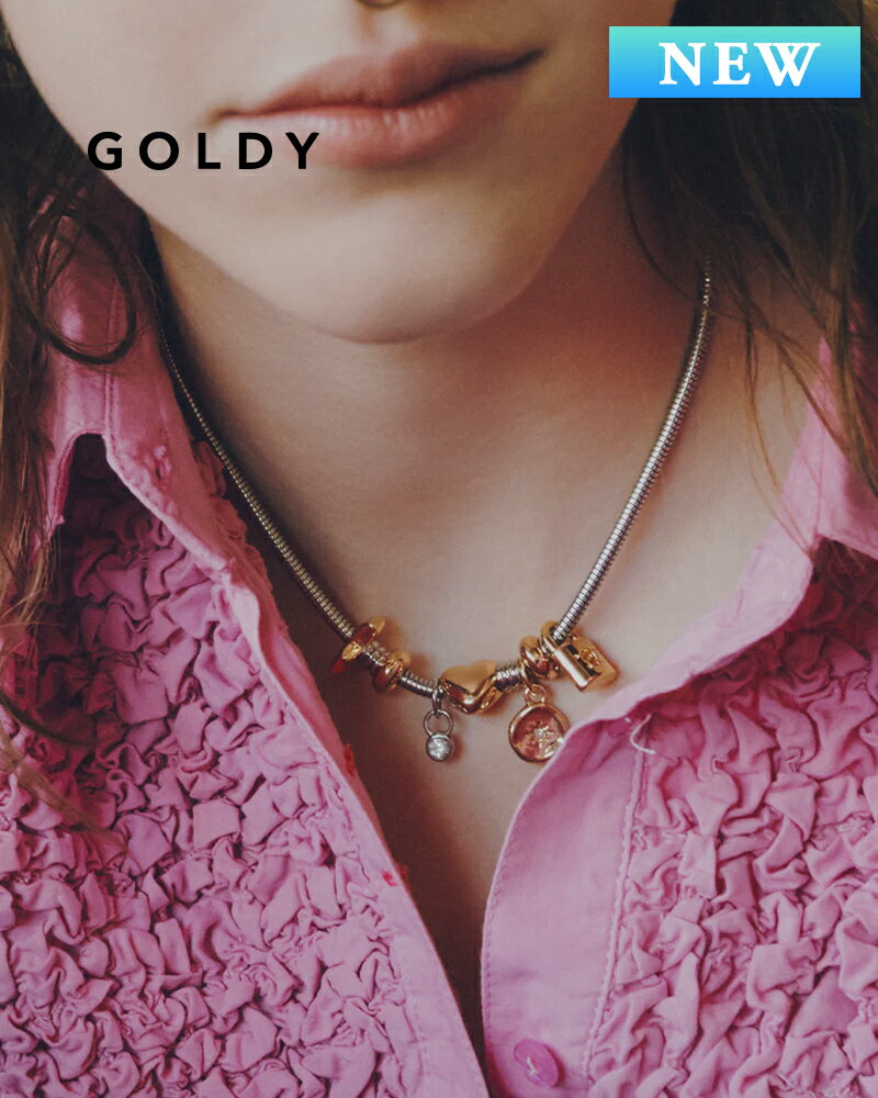 GOLDY ゴールディ ミックス モチーフ スネーク チェーン ネックレス 3260106【メール便可】