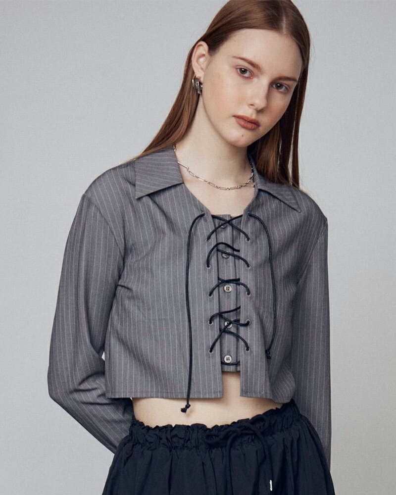 レースアップショートシャツ EMODA エモダ 042520430001のサムネイル