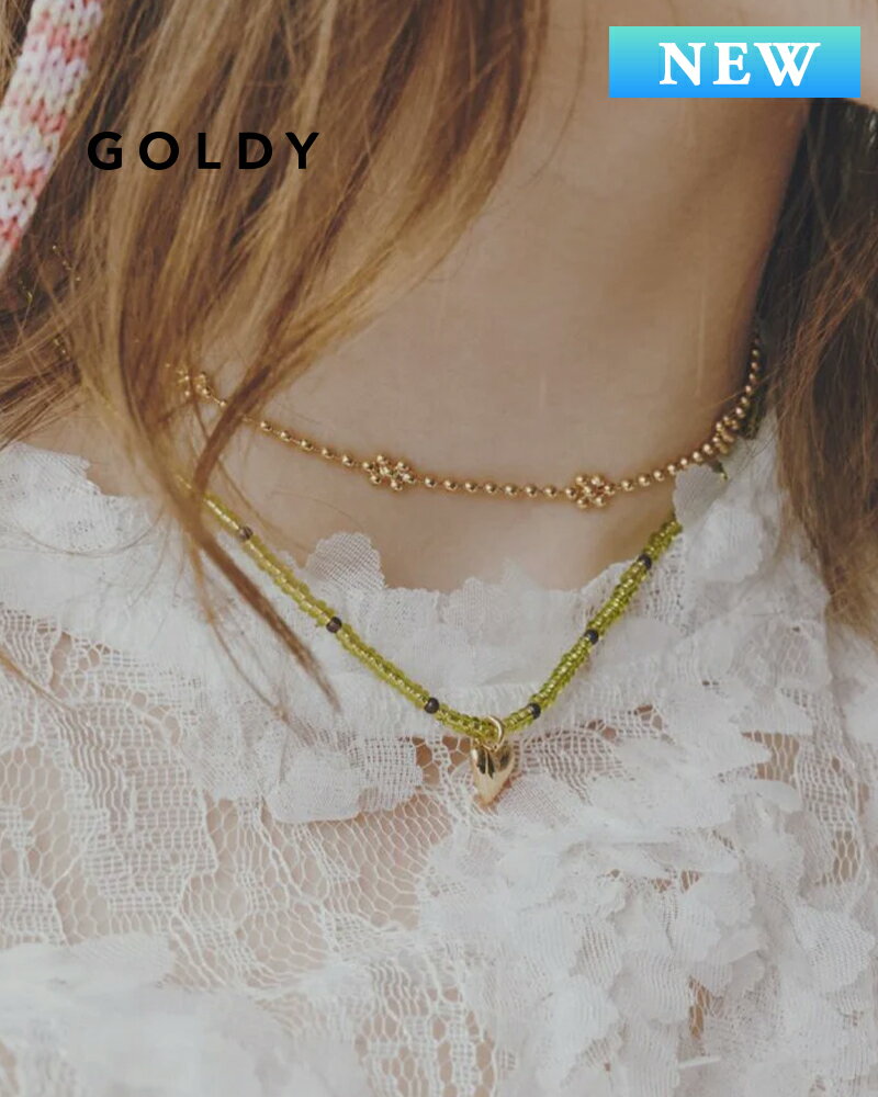 樂天商城 - GOLDY ゴールディ 3260204 goldy カラー ビーズ × ハート ネックレス【メール便可】