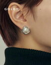 GOLDY ゴールディ バンピー パール × メタル フレーム ピアス アクセサリー 1231110【メール便可】
