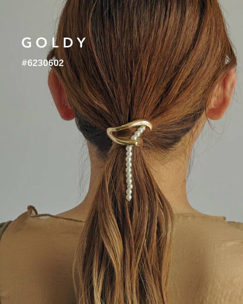 GOLDY/ゴールディ/メタル ライン ハング パール ヘアカフ/アクセサリー/6230602【追跡可能メール便180円】