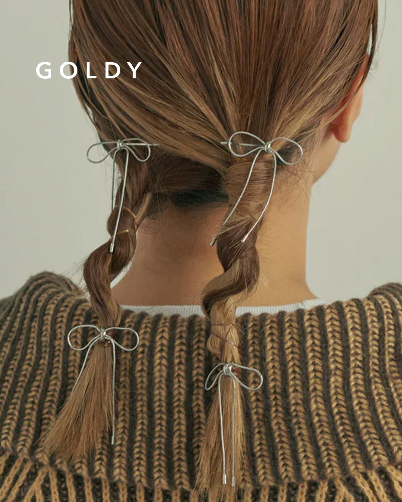 GOLDY/ゴールディ/コード ミニ リボン へアカフ & ヘアピン/アクセサリー/6240101【追跡可能メール便180円】