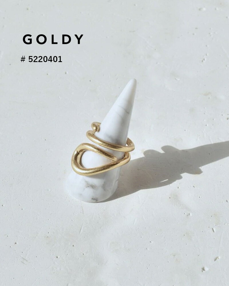GOLDY ゴールディ カーブド クロス リング 5220401【メール便可】のサムネイル