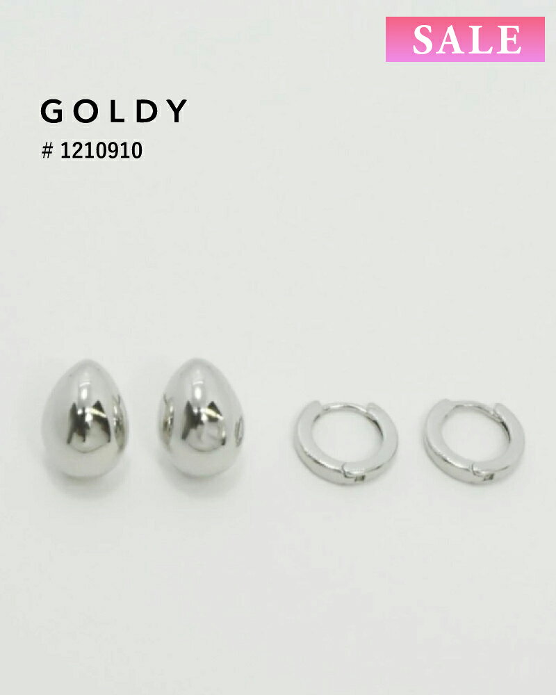 樂天商城 - 【セール】GOLDY ゴールディ ドロップ & ナノ ワンタッチ 2ペア ピアス 1210910【メール便可】