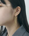 GOLDY ゴールディ ニューメラス チェーン フープ ピアス アクセサリー 1250206【メール便可】
