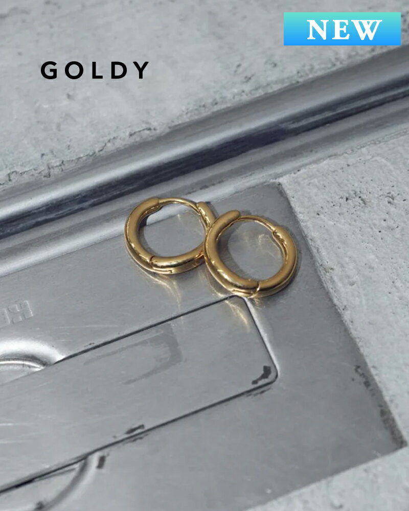 樂天商城 - GOLDY ゴールディ 1260305 goldy ミニ ウェービー ライン フープ ワンタッチ ステンレス ピアス【メール便可】