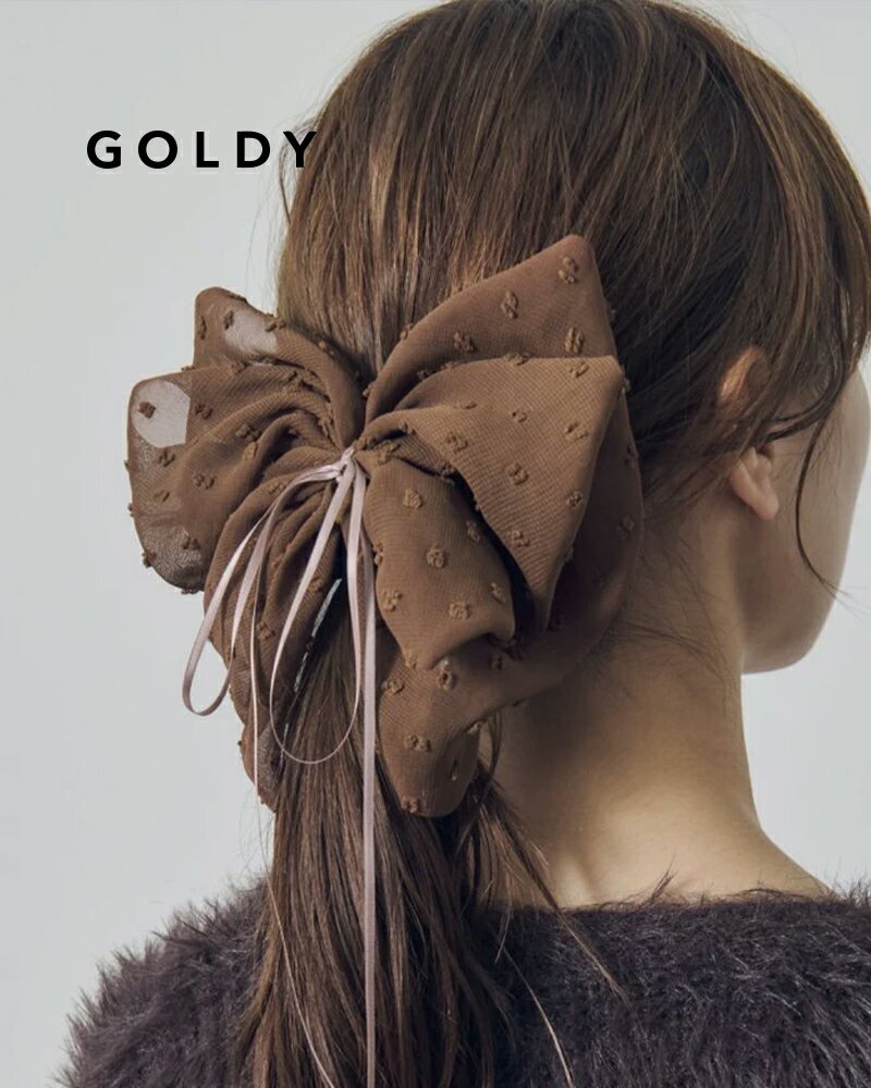 樂天商城 - GOLDY ゴールディ 6251104 gpldy ボリューム シアー リボン バンス クリップ【メール便可】