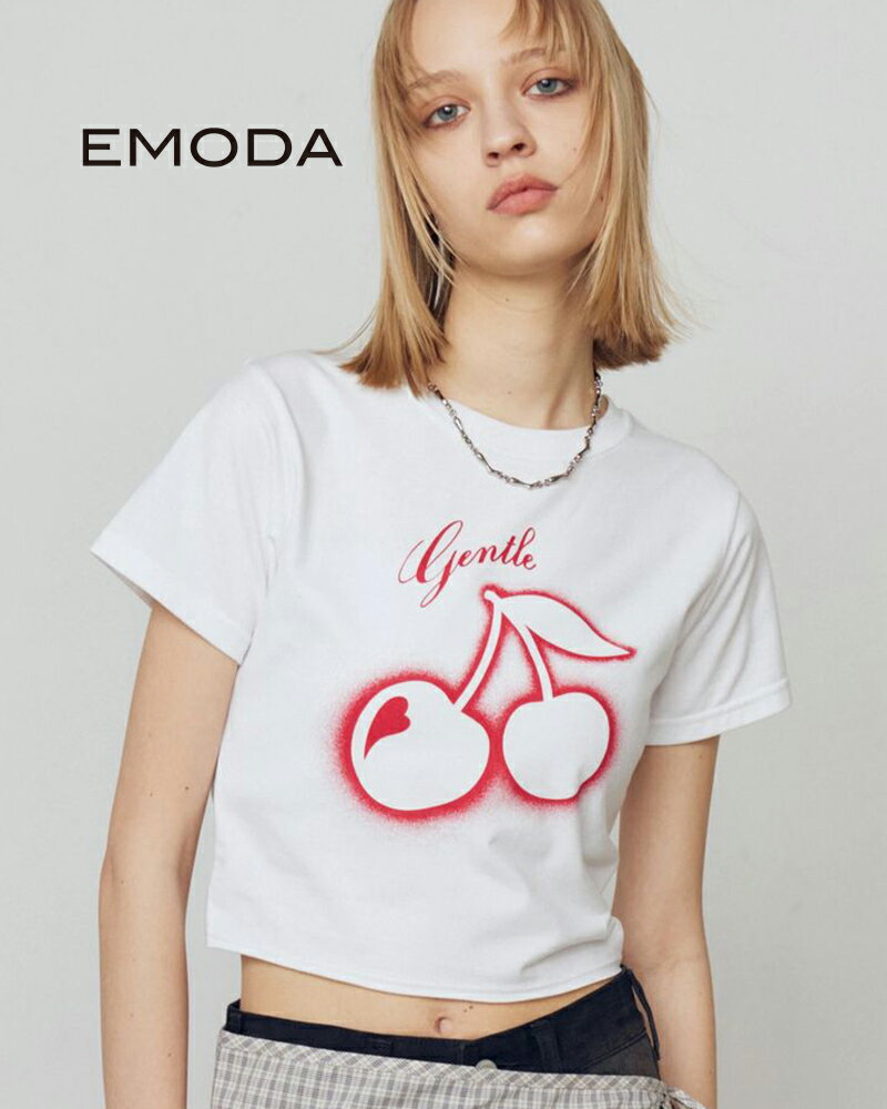 EMODA エモダ チェリープリントTシャツ 042632700201
