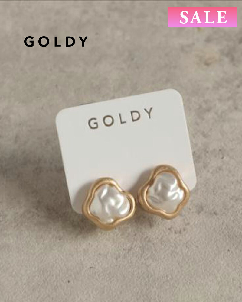 樂天商城 - 【セール】GOLDY ゴールディ 2231113 goldy バンピー パール × メタル フレーム イヤリング【メール便可】