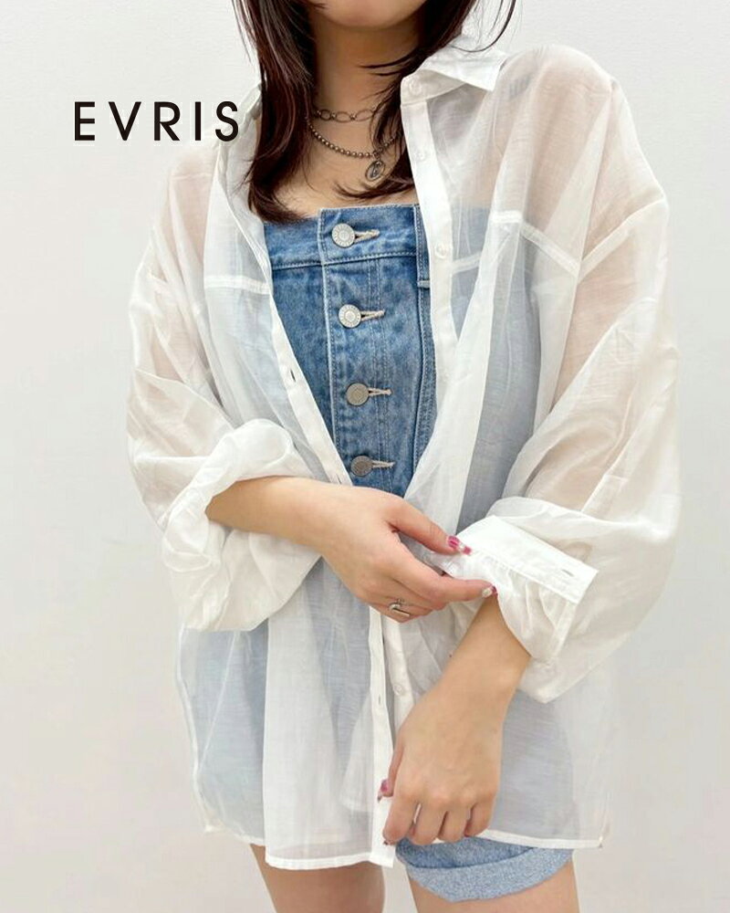 樂天商城 - EVRIS エヴリス シアーオーバーサイズシャツ 372630401201