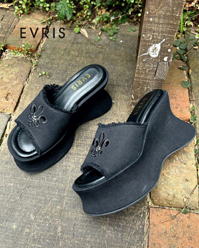 樂天商城 - EVRIS エヴリス フリンジズタッズサンダル 372631801801