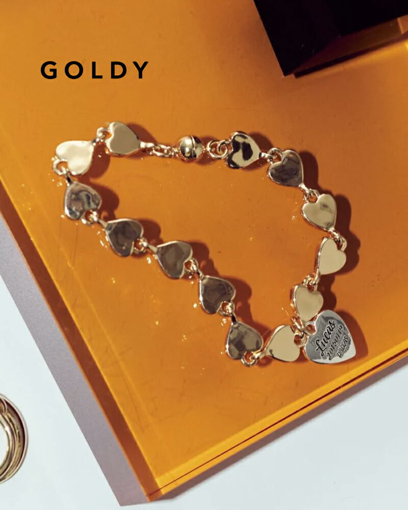 樂天商城 - GOLDY ゴールディ 4260204 goldy ルーカス ハート ID プレート ライン ブレスレット【メール便可】