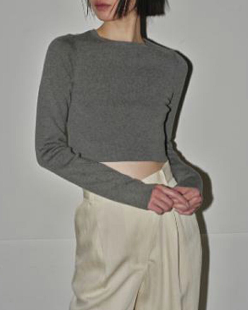 y\tzyzCropped Smooth Knit/NbvhX[Xjbg/TODAYFUL/gDfCt/12420511