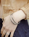 GOLDY ゴールディ ダブル ミディアム ラインズ バングル 4240303【メール便可】