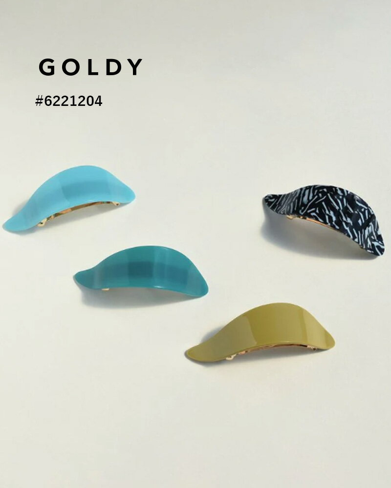 GOLDY/ゴールディ/カーブド シェイプ アセチ バレッタ/アクセサリー/6221204【追跡可能メール便180円】