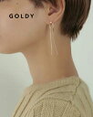 GOLDY ゴールディ カーブド メタル × チェーン ロング ピアス アクセサリー 1231016【メール便可】