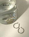 GOLDY ゴールディ ミディアム ライン フープ ステンレス ピアス アクセサリー 1231051【メール便可】