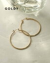GOLDY ゴールディ ナロー ライン ワイド フープ ステンレス ピアス アクセサリー 1231052【メール便可】
