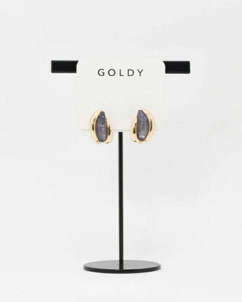 【即納】GOLDY/ゴールディ/サイド メタル × マーブル ドロップ イヤリング/アクセサリー/2230909【追跡可能メール便180円】