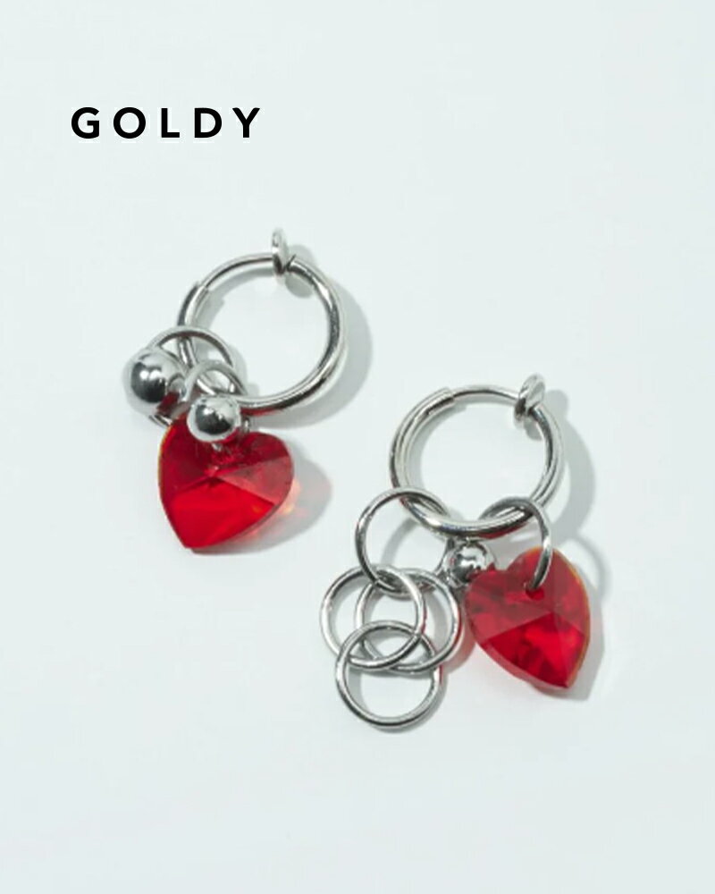 Other - GOLDY ゴールディ シマー ハート チャーム イヤリング 2240703【メール便可】