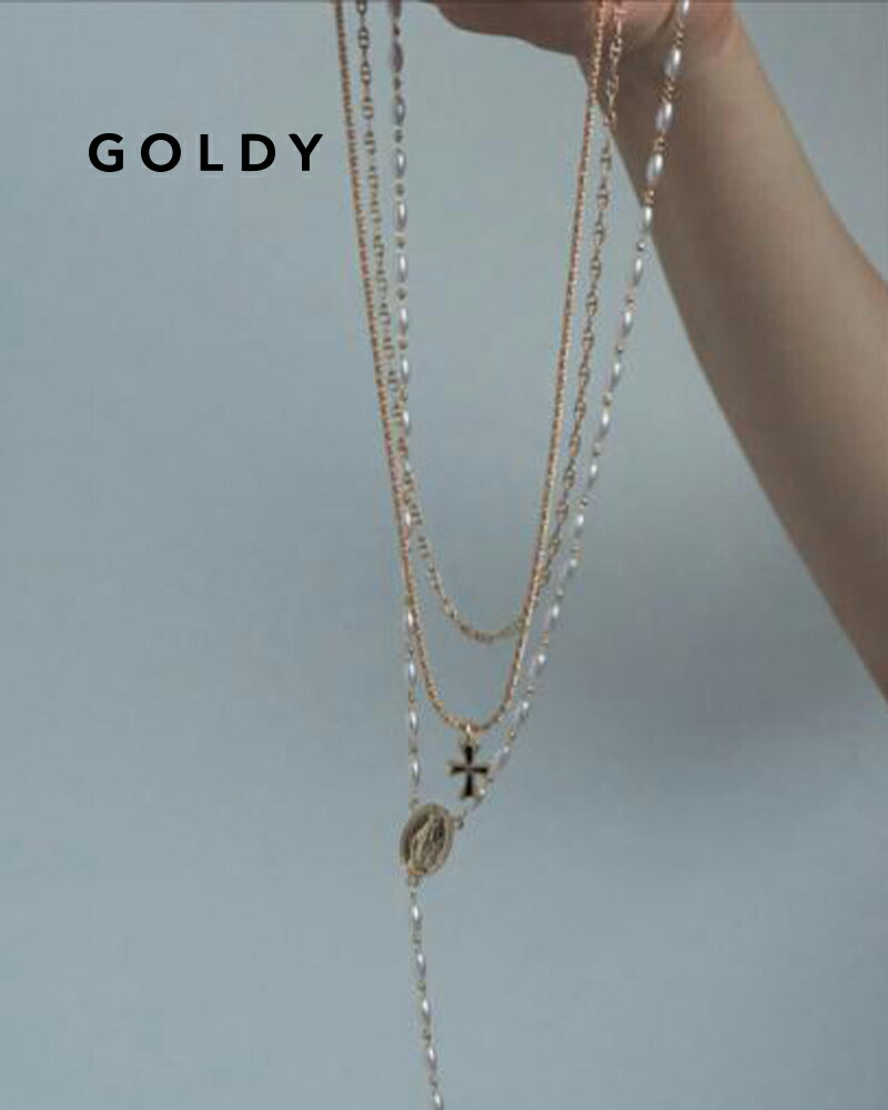 GOLDY/ゴールディ/リル クロス × ロザリオ ネックレス/アクセサリー/3231002【追跡可能メール便180円】