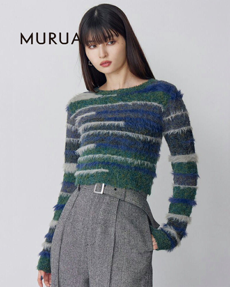 樂天商城 - MURUA ムルーア ミックスエレメントニット 012562600301