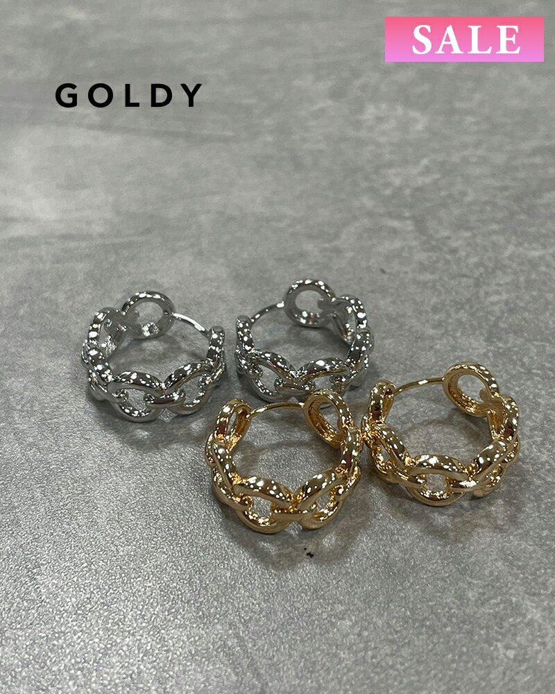樂天商城 - 【セール】GOLDY ゴールディ 1230708 goldy チェーンフープワンタッチピアス【メール便可】
