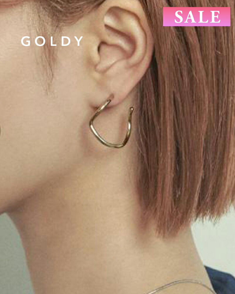 樂天商城 - 【セール】GOLDY ゴールディ 1230807 goldy ディストーション フープ アシンメトリー ピアス【メール便可】