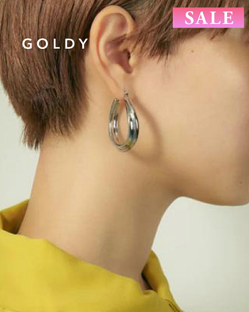 樂天商城 - 【セール】GOLDY ゴールディ 1231009 goldy メタル レイヤード フープ ピアス【メール便可】