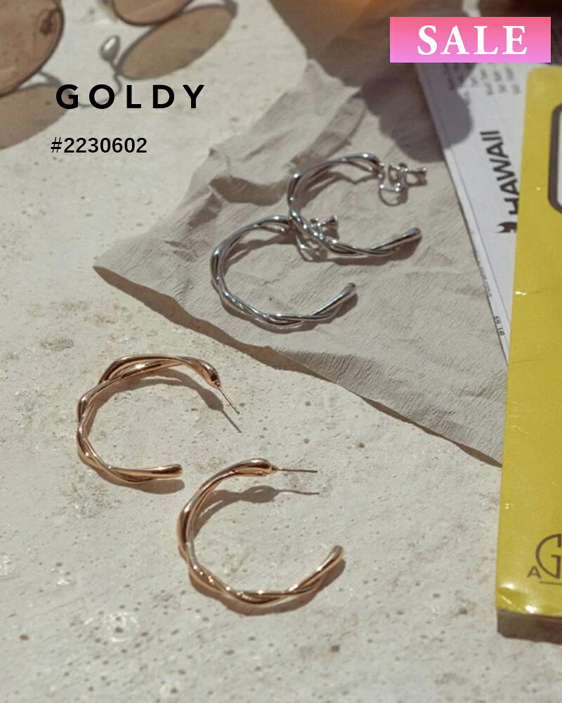 GOLDY ゴールディ ヴァイン ループ メタル イヤリング 2230602