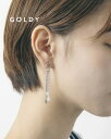 GOLDY ゴールディ ライン パール ドループ ピアス アクセサリー 1241001【メール便可】