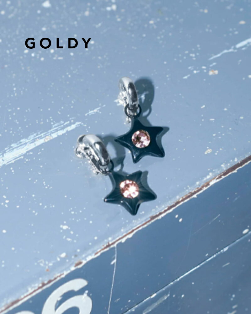 樂天商城 - GOLDY ゴールディ 2241103 goldy ブラック トーン モチーフ イヤリング【メール便可】