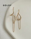 GOLDY ゴールディ ニュアンス メタル × チェーン アシンメトリー ピアス アクセサリー 1241105【メール便可】