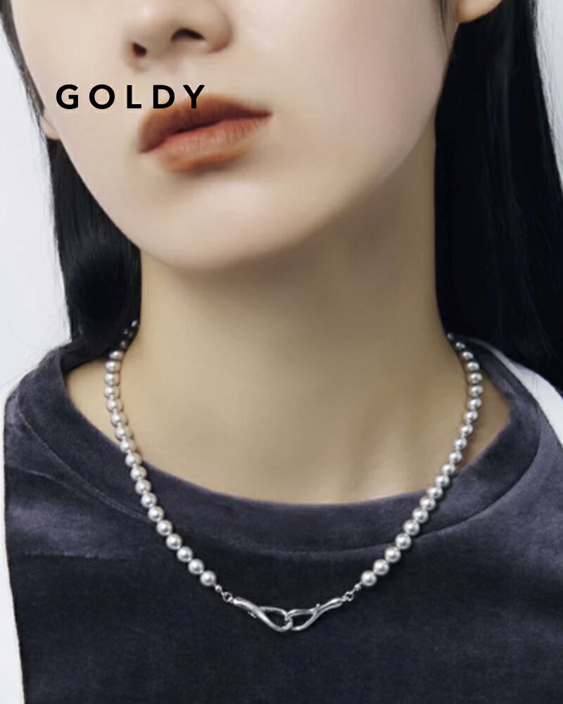 GOLDY ゴールディ グラス パール フック ネックレス 3250102【メール便可】