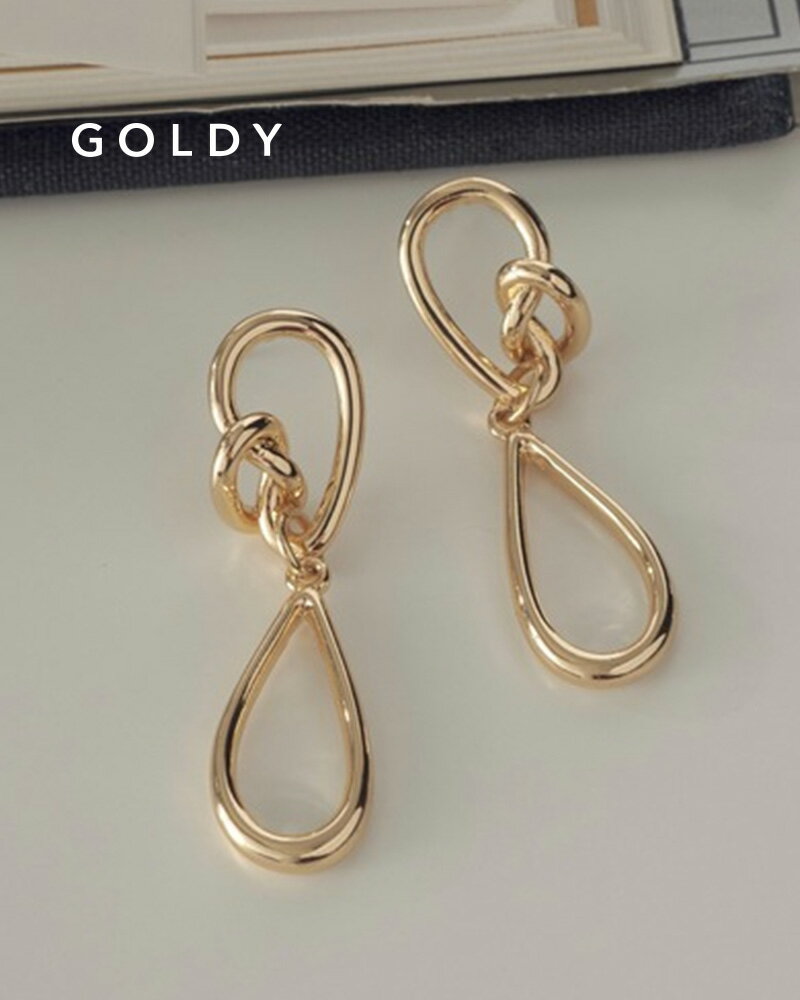 樂天商城 - GOLDY ゴールディ 1241006 goldy コネクト ノット メタル ピアス【メール便可】