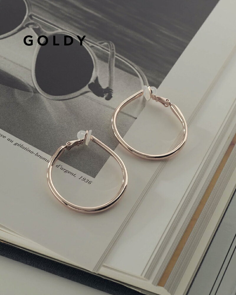樂天商城 - GOLDY ゴールディ 2241007 goldy スムース ライン ワイド フープ イヤリング【メール便可】