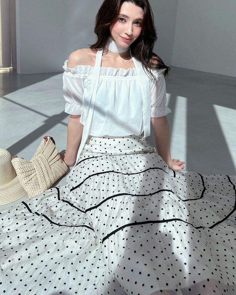 ドットティアードフレアスカート RESEXXY リゼクシー 152530865101のサムネイル