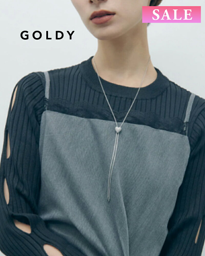 GOLDY ゴールディ 3240902 goldy ラズベリー ハート ループ タイイング ネックレス