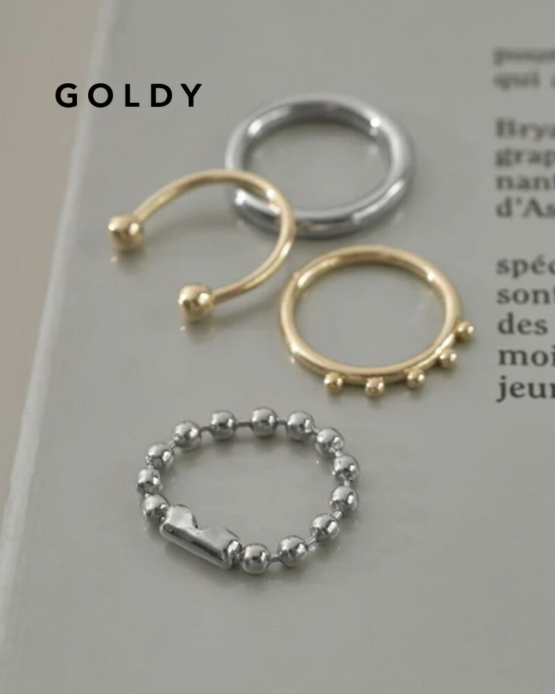 樂天商城 - GOLDY ゴールディ 5250501 goldy ドット メタル セット リング【メール便可】