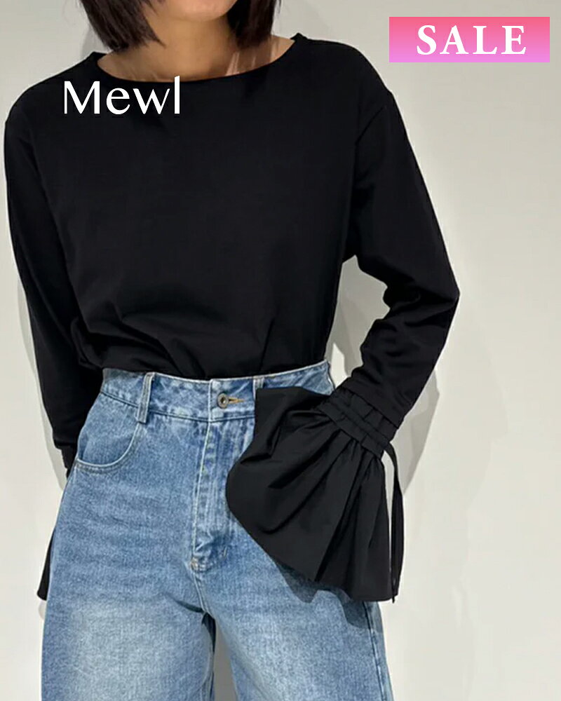 Mewlミュールシャツスリーブ無地...