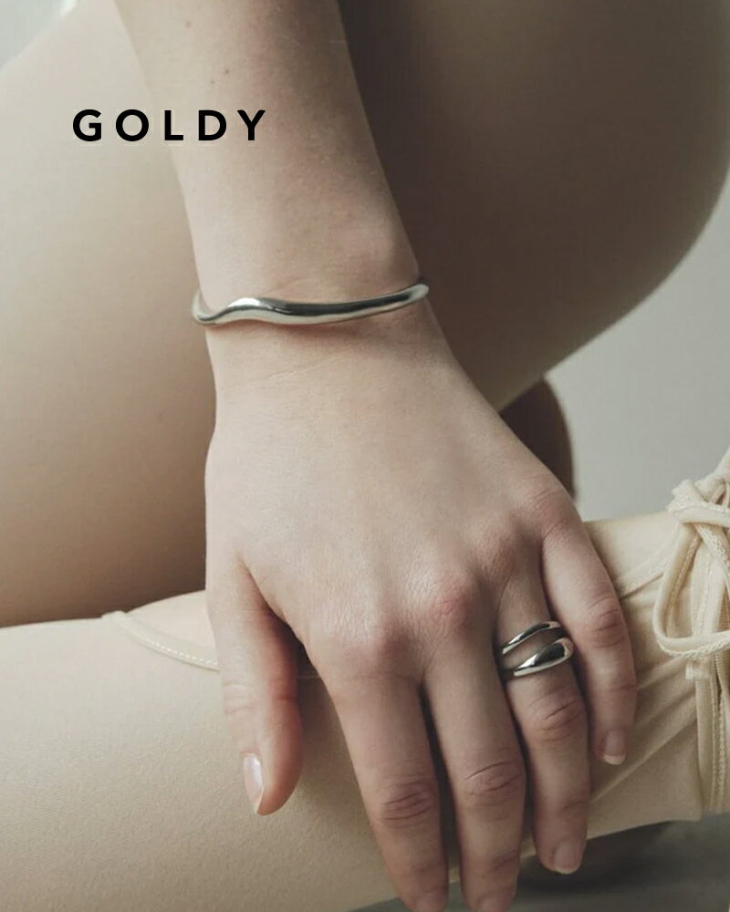 GOLDY ゴールディ ニュアンス ライン × チェーン ステンレス バングル 4250256【メール便可】